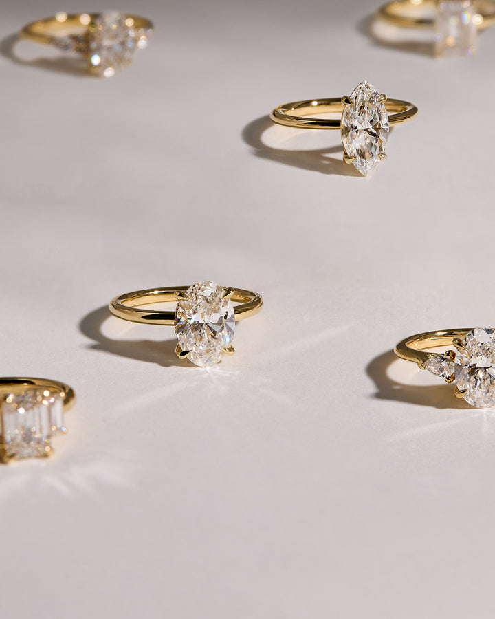Rose-Cut Grey Diamond Halo Engagement Ring | Magpie Jewellery